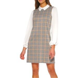 Tommy Hilfiger Long Sleeve Twofer Scuba Crepe Dress